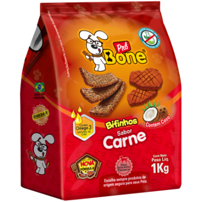 Bifinho Premium sabor Carne. Pacote com 1kg