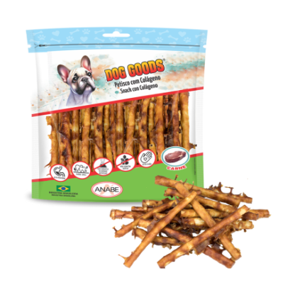 Roll Mini com Colágeno e Cobertura de Pasta de Carne Bovina. Pacote com 1kg