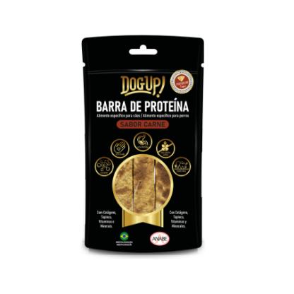 Barra de Proteína DogUp Pequena sabor Carne. Pacote com 3 peças