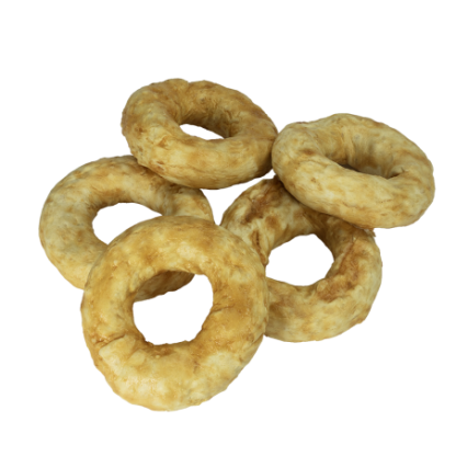 Donuts com Colágeno e Cobertura de Pasta de Carne de Frango. Pacote com 6 unidades