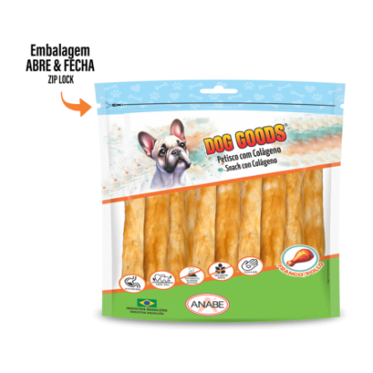 Roll Médio com Colágeno e Cobertura de Pasta de Carne de Frango. Pacote com 1kg