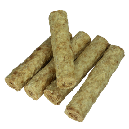 Roll 4-5 (grosso) com Colágeno e Cobertura de Pasta de Carne de Frango. Pacote com 1kg