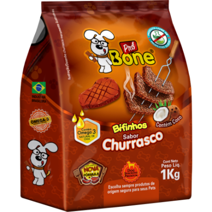 Bifinho Premium sabor Churrasco. Pacote com 1kg