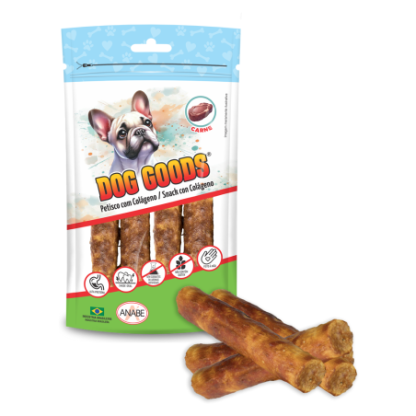 Roll Médio com Colágeno e Cobertura de Pasta de Carne Bovina. Cartela com 4 rolls