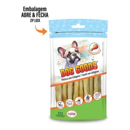 Roll Mini com Colágeno e Cobertura de Pasta de Carne de Frango. Cartela com 10 palitos