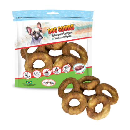 Donuts com Colágeno e Cobertura de Pasta de Carne Bovina. Pacote com 6 unidades