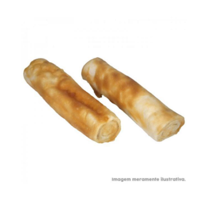 Roll 4-5 (grosso) com Colágeno e Cobertura de Pasta de Carne de Frango. Cartela com 2 rolls